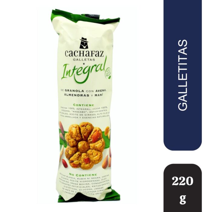 GALLETAS VERDE CACHAFAZ GRANOLA ALMEN Y MANI X225G X21U