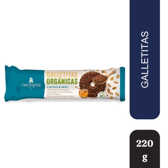 GALLETAS ORGANICA CACHAFAZ CACAO Y MIEL X170G X21U