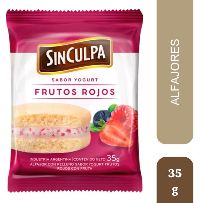 ALFAJOR FRUTAL DE FRUTOS ROJOS SIN CULPA X 30G X 8U