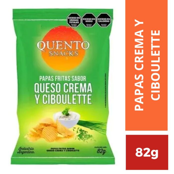PAPAS QUESO CREMA Y CIBOULETTE QUENTO X 90G
