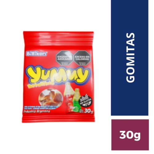 YUMMY BOTELLITAS DISPLAY X12U X 30G SIN TACC