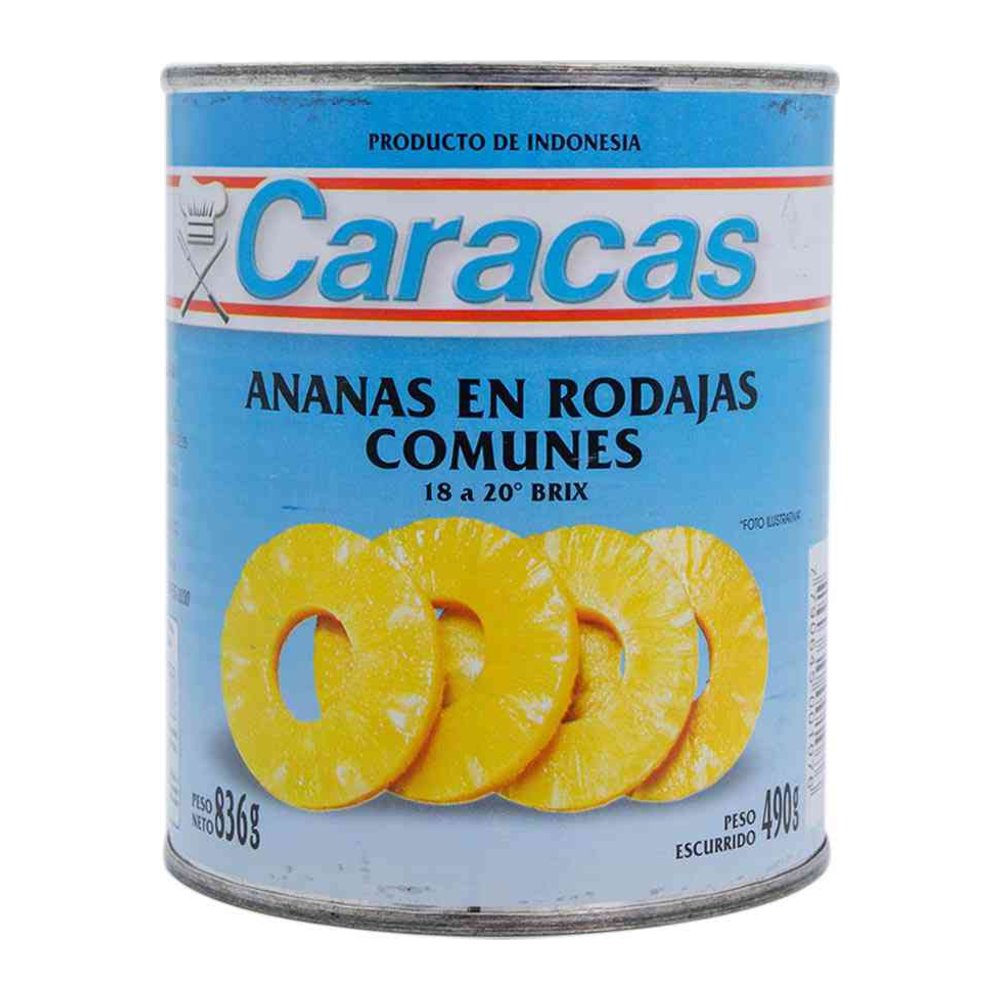 Ananá en Rodajas Caracas 836 g
