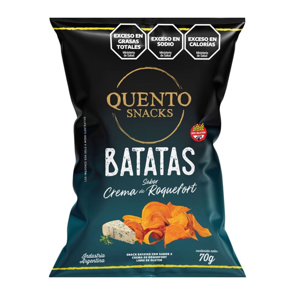 Chips de Batata Crema de Roquefort Quento 70 g