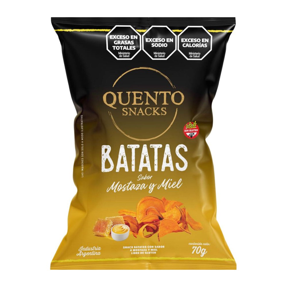 Chips de Batata Mostaza y Miel Quento 70 g