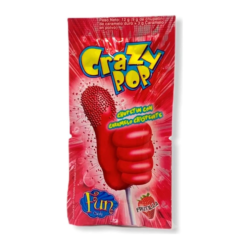 Crazy Pop Frutilla Bolsa x 20u