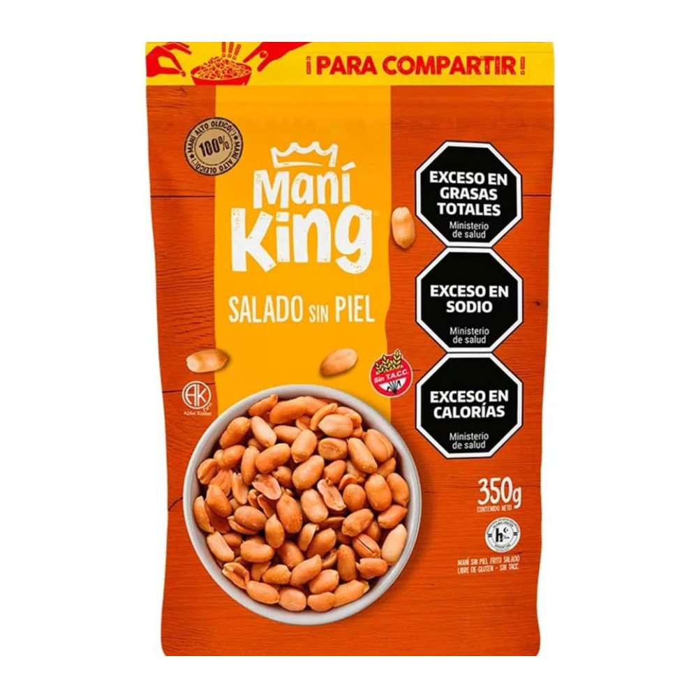 Maní con Piel y Sal Maní King 350 g