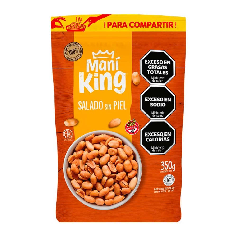 Maní Pelado Salado Maní King 350 g