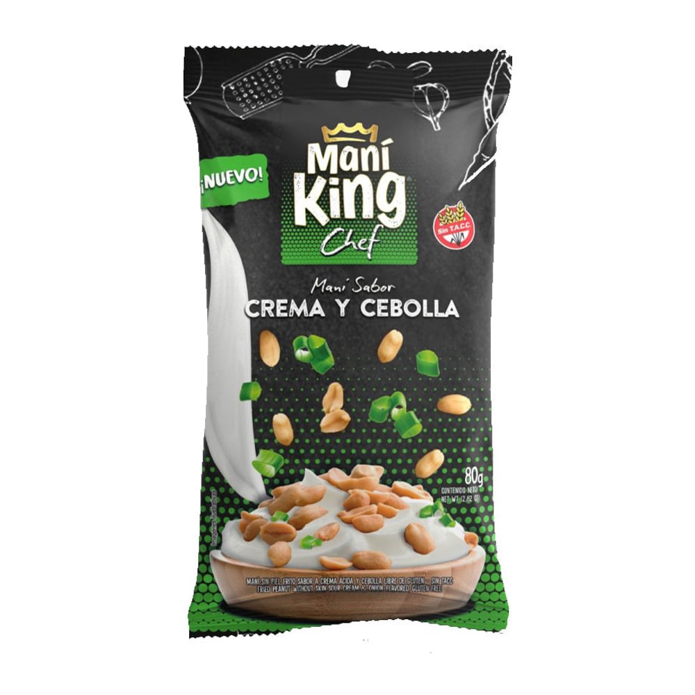 Maní Sabor Crema y Cebolla Maní King 80 g
