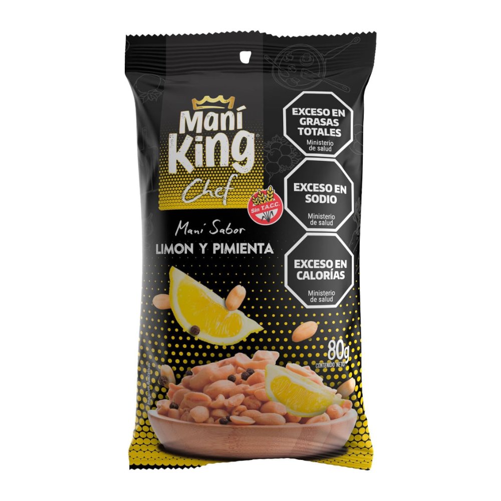 Maní Sabor Limón y Pimienta Maní King 80 g
