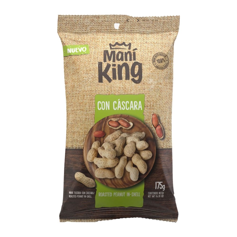 Maní Tostado con Cáscara Maní King 175 g