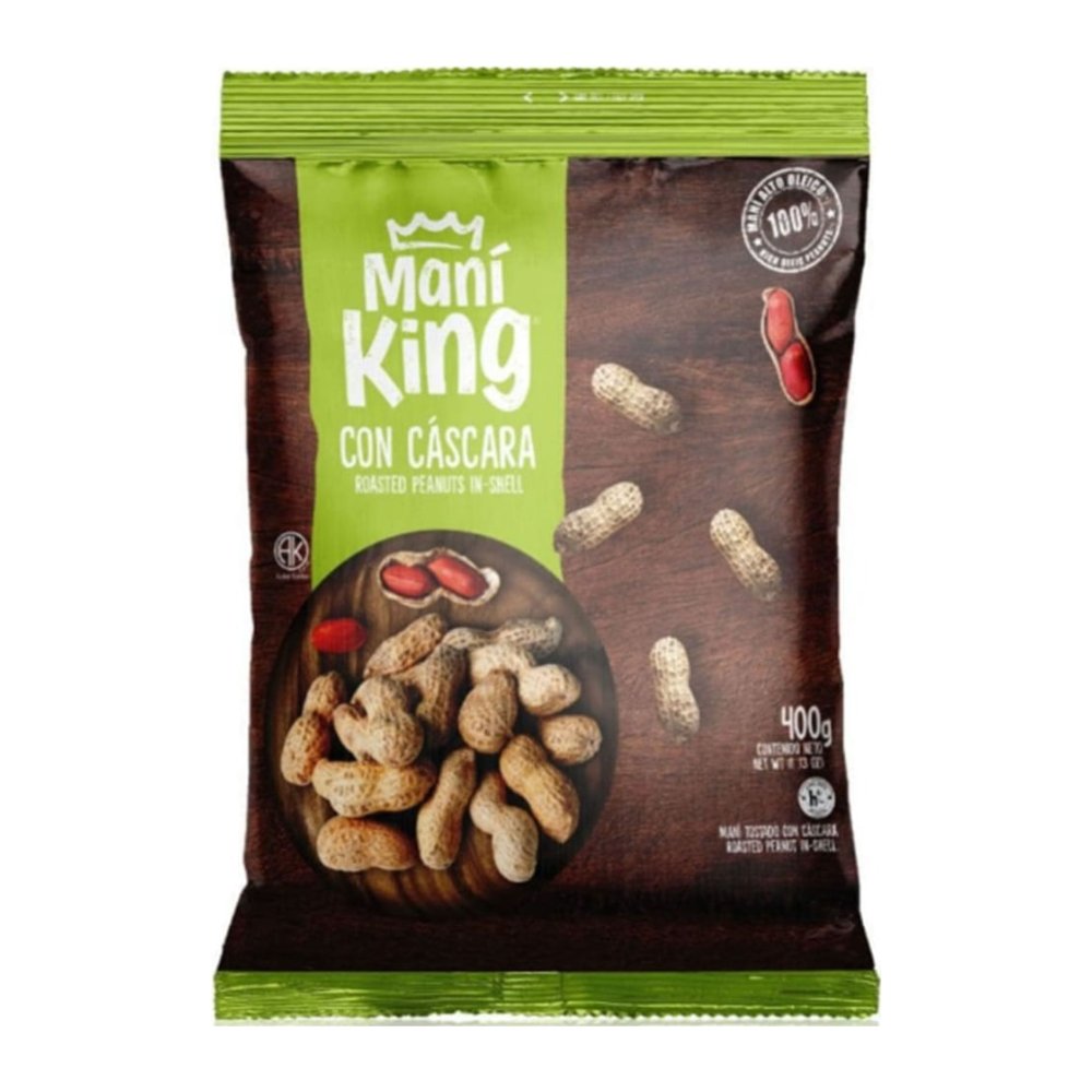 Maní Tostado con Cáscara Maní King 400 g