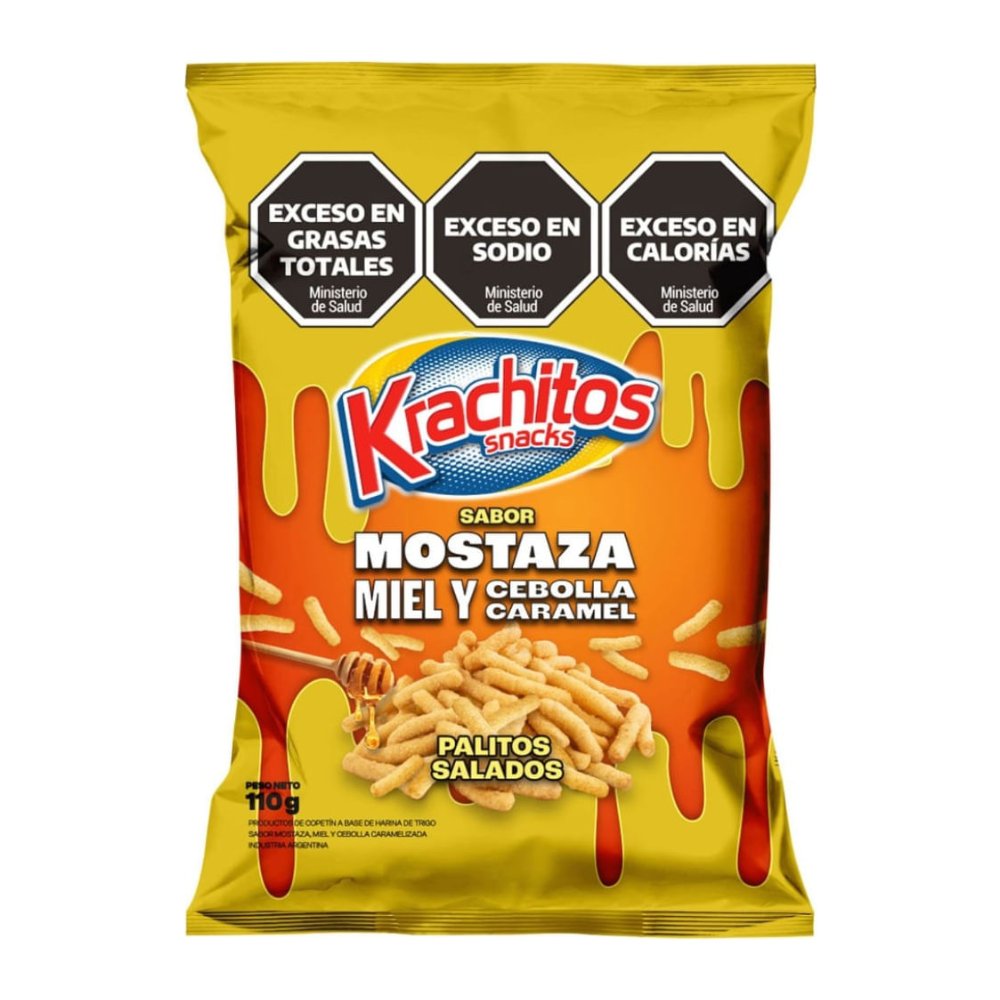 Palitos Salados Krachitos Mostaza, Miel y Cebolla 110 g