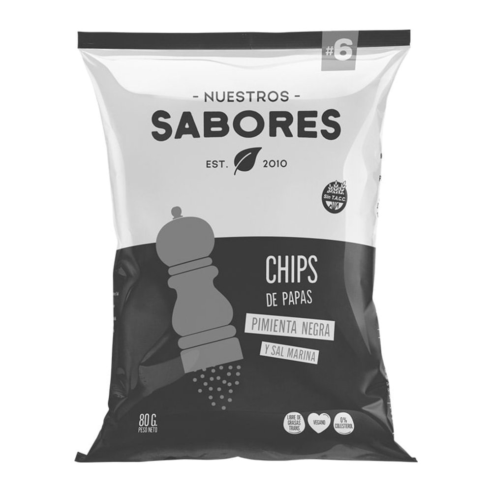 Papas con Pimienta Nuestros Sabores 80 g