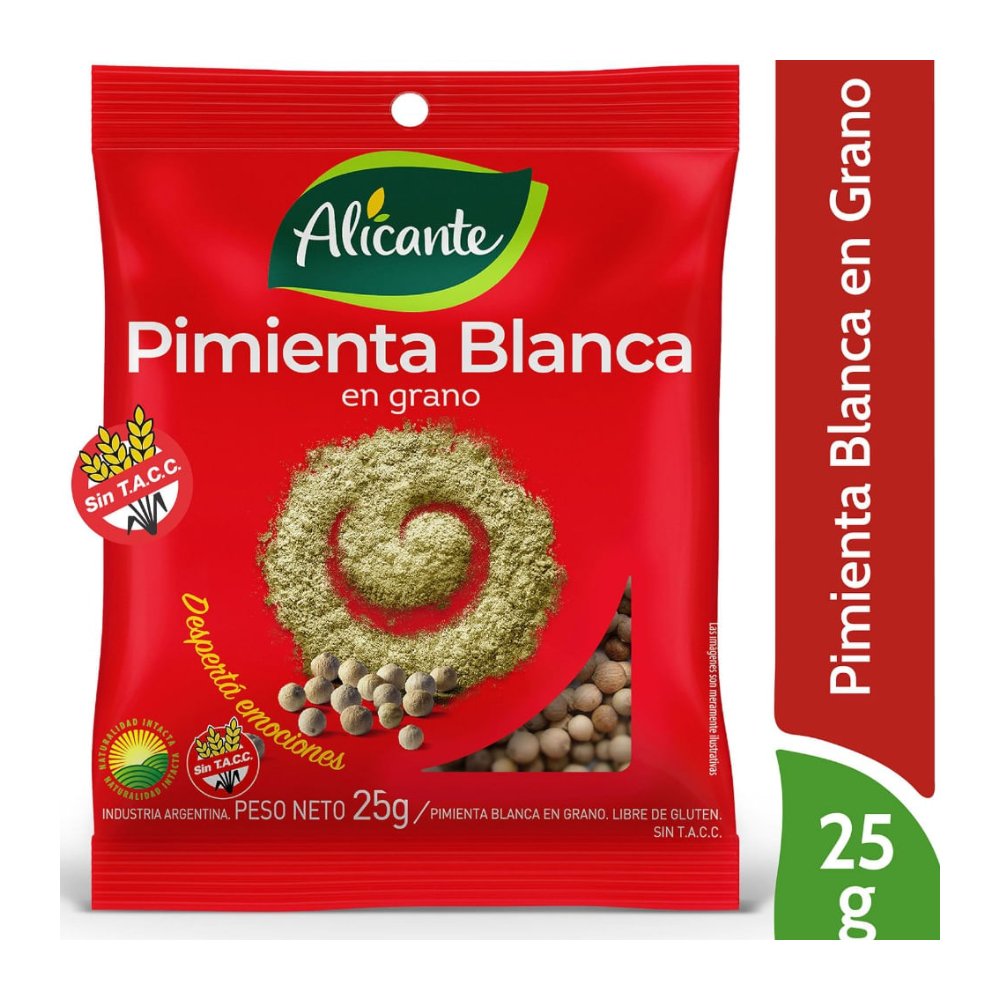Pimienta Blanca en Grano Alicante 25 g