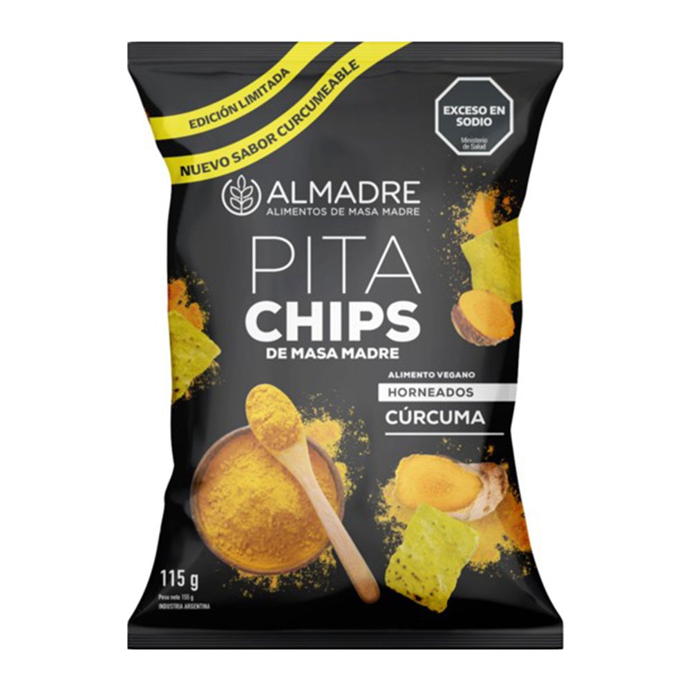 Pita Chips Almadre Cúrcuma 115 g
