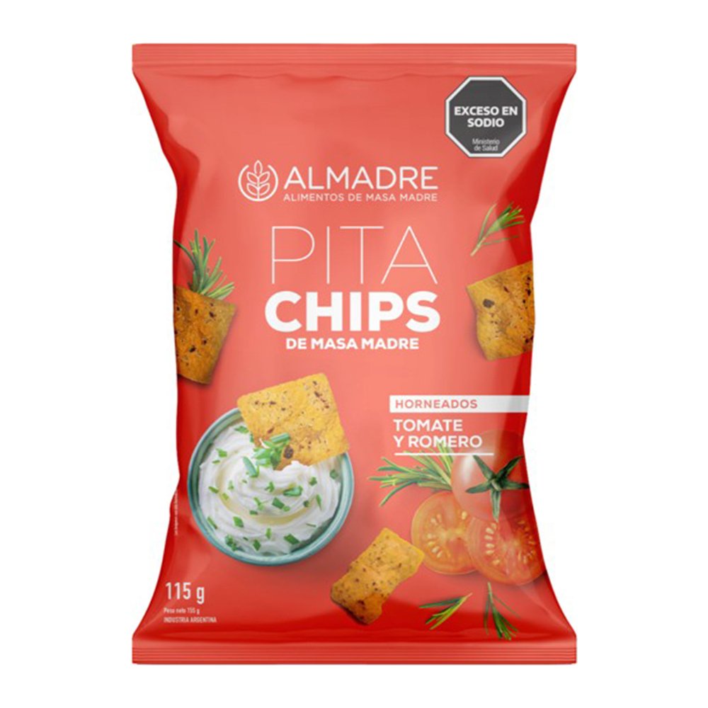 Pita Chips Almadre Tomate y Romero 115 g