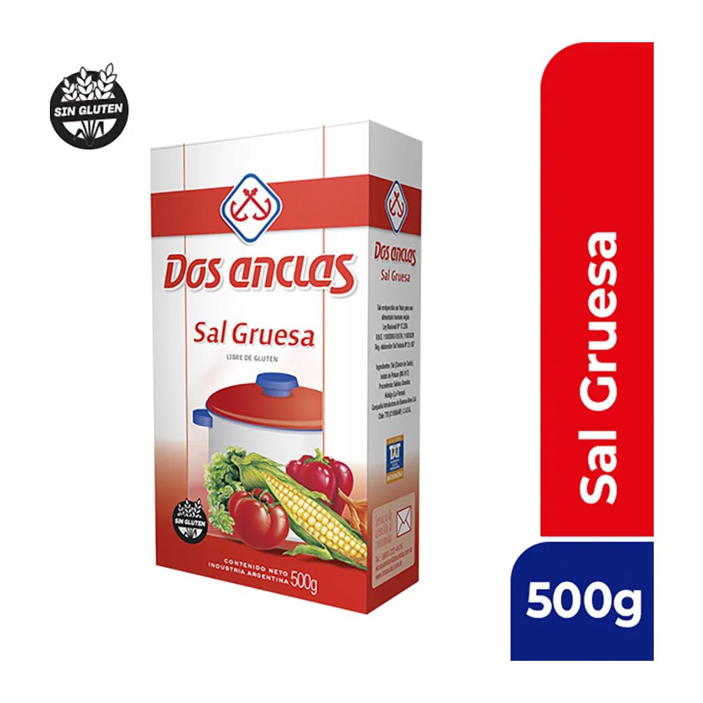 Sal Gruesa Dos Anclas Estuche 500 g