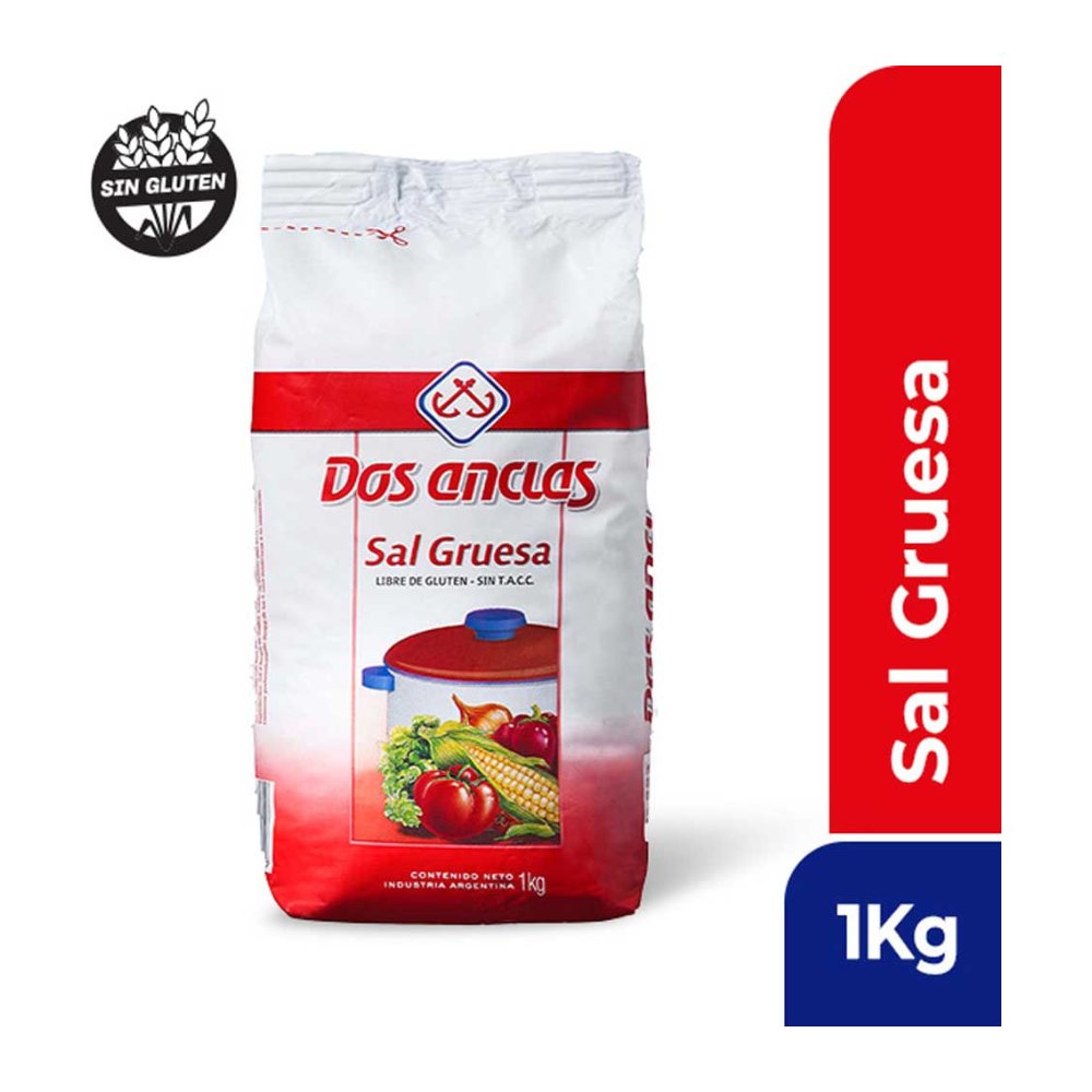 Sal Gruesa Dos Anclas Paquete 1 kg